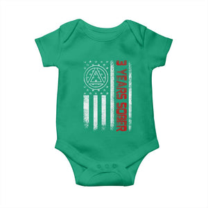 3 Years Sober Baby Onesie 3 Years Sobriety Anniversary Vintage American Flag TS11 Irish Green Print Your Wear