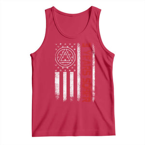 3 Years Sober Tank Top 3 Years Sobriety Anniversary Vintage American Flag TS11 Red Print Your Wear