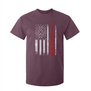 2 Years Sober T Shirt For Kid 2 Years Sobriety Anniversary Vintage American Flag TS11 Maroon Print Your Wear