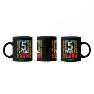 5 Years Of Being Sober Coffee Mug 5 Years Sobriety Anniversary Addiction Recovery TS11 Print Your Wear