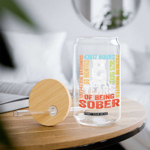 5 Years Of Being Sober Glass Can 5 Years Sobriety Anniversary Addiction Recovery TS11 Print Your Wear