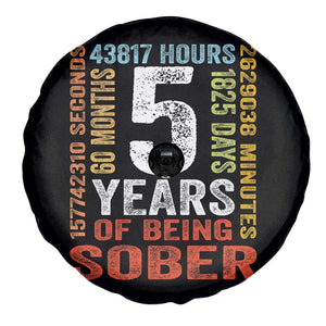 5 Years Of Being Sober Spare Tire Cover 5 Years Sobriety Anniversary Addiction Recovery TS11 Print Your Wear