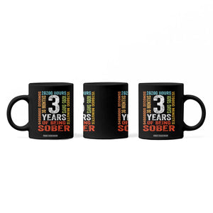 3 Years Of Being Sober Coffee Mug 3 Years Sobriety Anniversary Addiction Recovery TS11 Print Your Wear