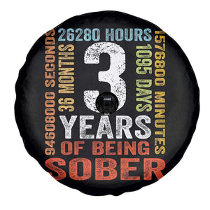 3 Years Of Being Sober Spare Tire Cover 3 Years Sobriety Anniversary Addiction Recovery TS11 Print Your Wear