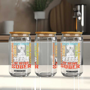 2 Years Of Being Sober Glass Can 2 Years Sobriety Anniversary Addiction Recovery TS11 Print Your Wear