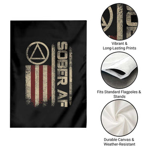 Sober AF Garden Flag Alcoholism Addiction Recovery Rehabilitation Vintage American Flag TS11 Print Your Wear