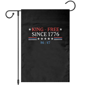 Funny King Free Since 1776 8647 Garden Flag TS11 Black Print Your Wear