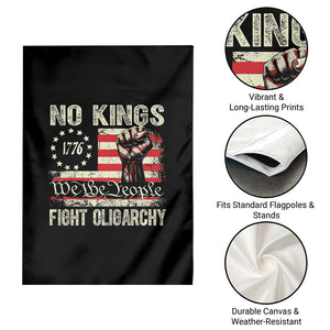 Funny No Kings Fight Oligarchy Garden Flag Betsy Ross Flag Hand Fist TS11 Print Your Wear