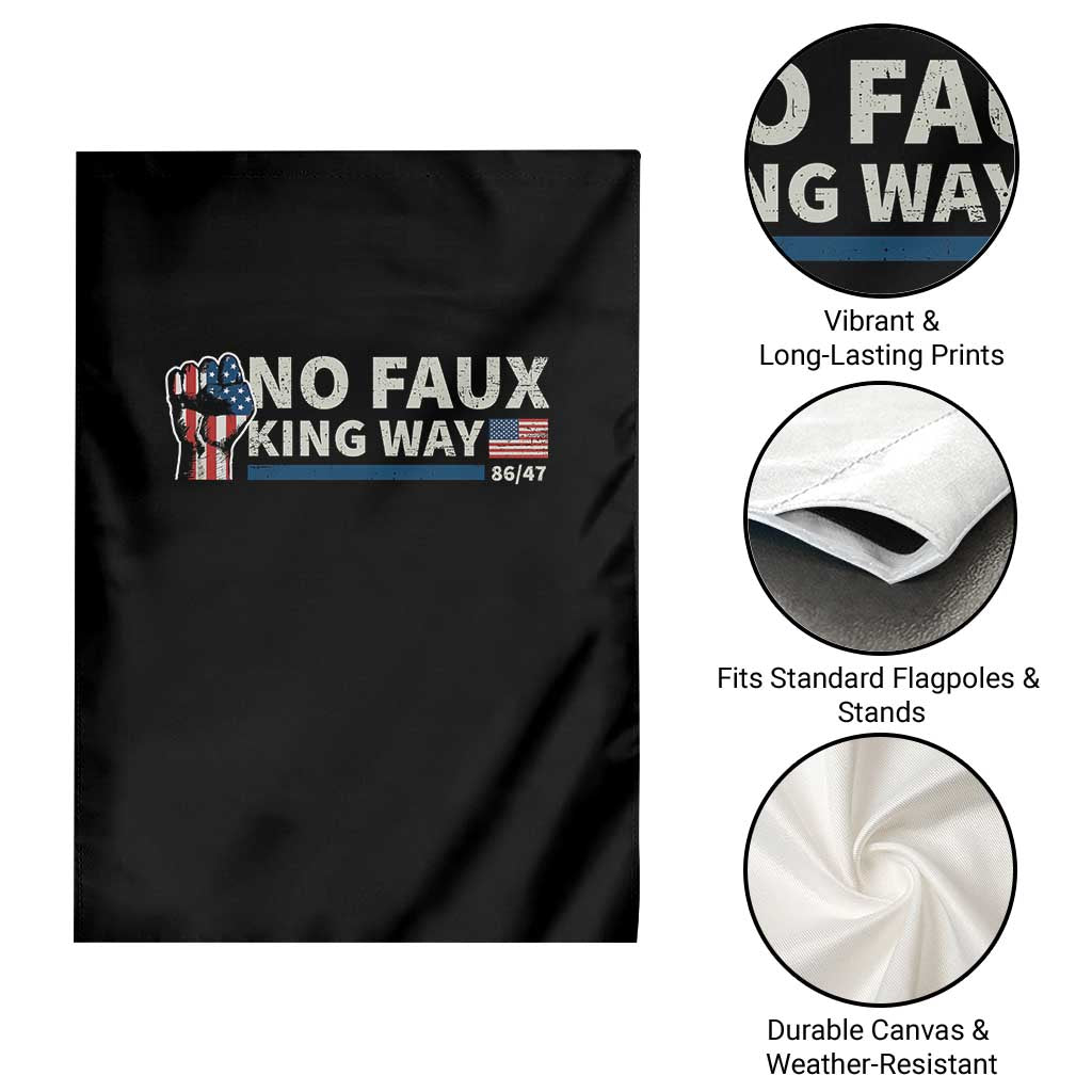 Funny No Faux King Way 8647 Garden Flag Vintage American Flag TS11 Print Your Wear