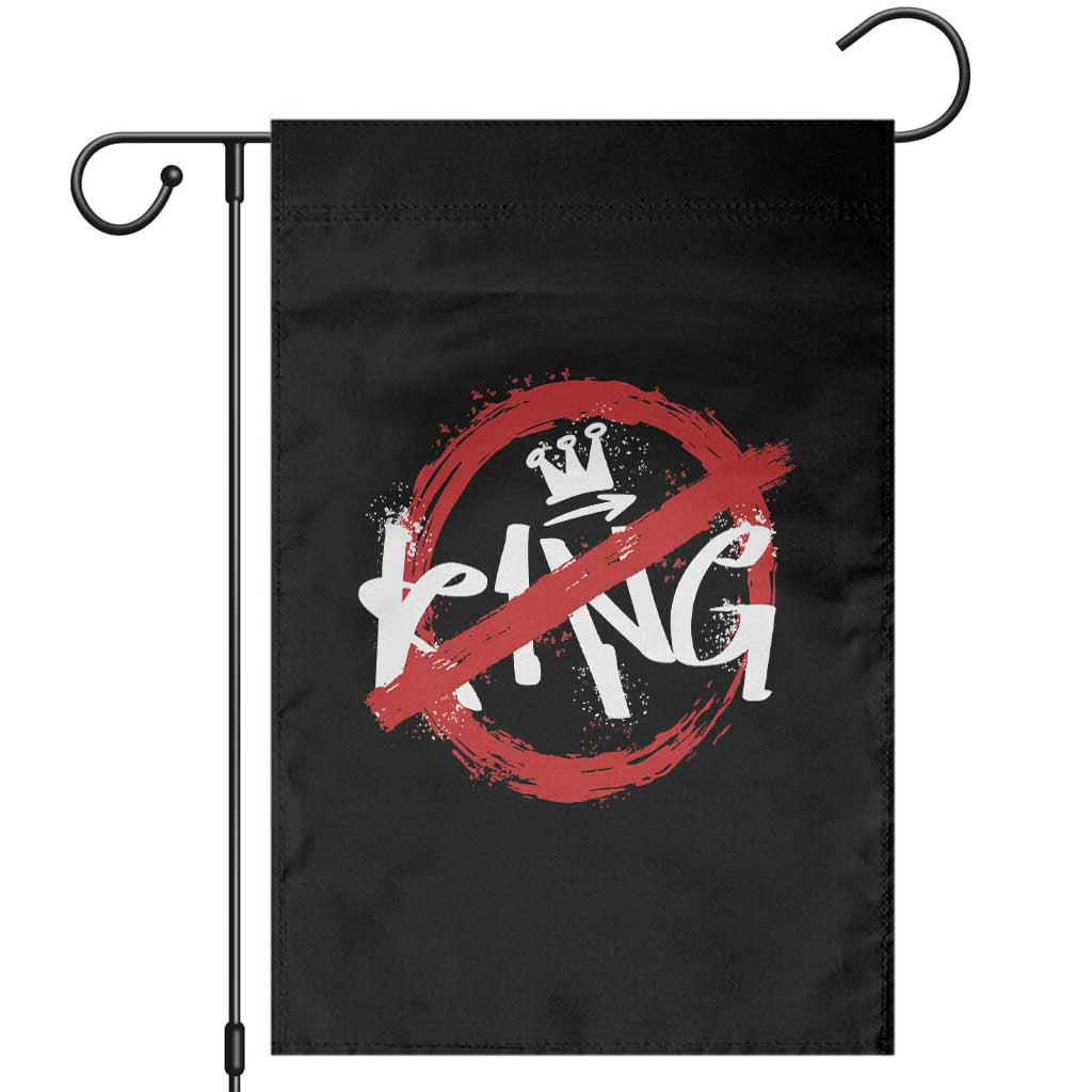 Funny No King Graffiti Style Crown Garden Flag TS11 Black Print Your Wear