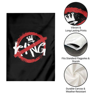 Funny No King Graffiti Style Crown Garden Flag TS11 Print Your Wear