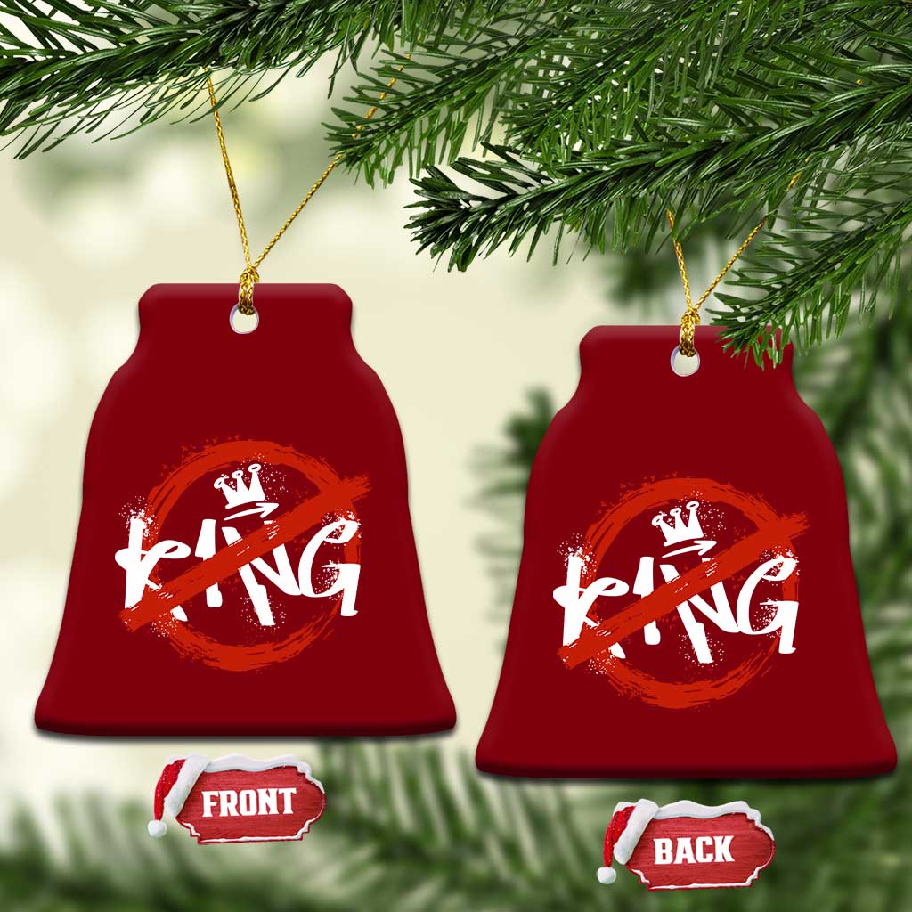 Funny No King Graffiti Style Crown Ceramic Ornament TS11 Print Your Wear