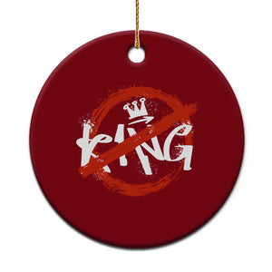 Funny No King Graffiti Style Crown Ceramic Ornament TS11 1pc Red Print Your Wear
