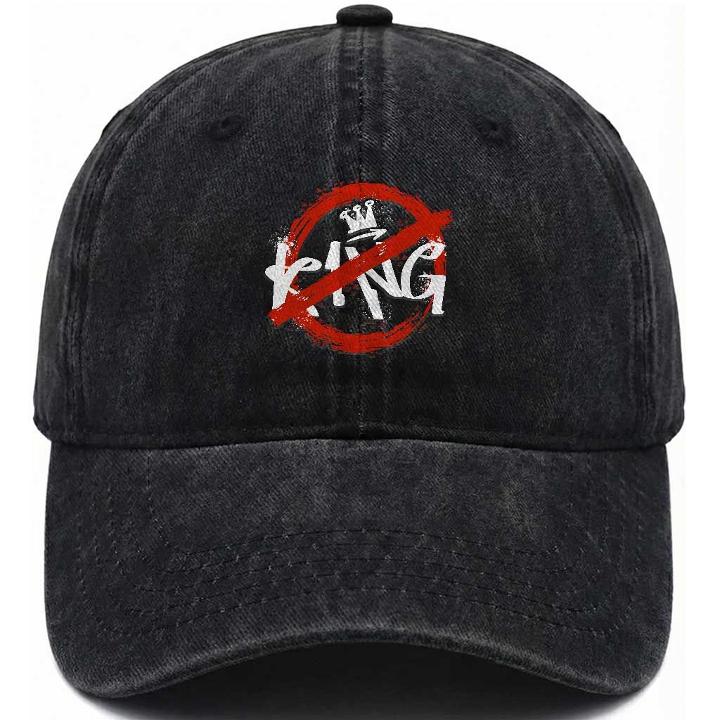 Funny No King Graffiti Style Crown Washed Cotton Baseball Cap TS11 Print Your Wear