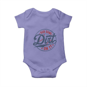 Funny Baseball Rub Some Dirt On It Baby Onesie Sports Coach TS11 Violet Print Your Wear