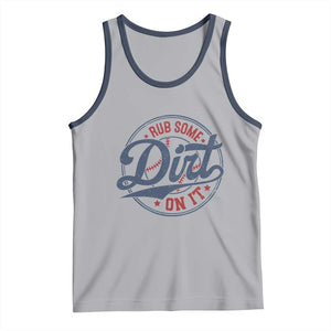 Funny Baseball Rub Some Dirt On It Tank Top Sports Coach TS11 Athletic Heather Navy Print Your Wear