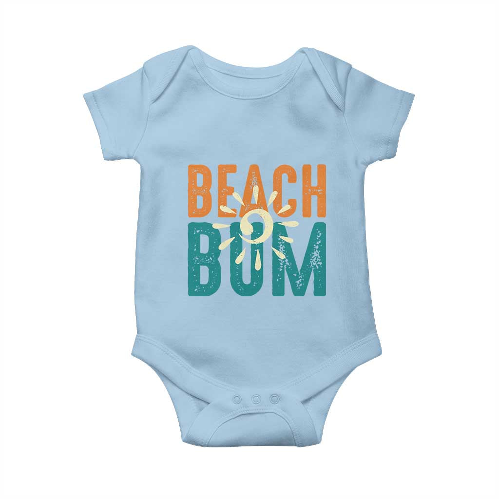 Funny Beach Bum Summer Vacation Baby Onesie Beach Life Sun Light TS11 Light Blue Print Your Wear