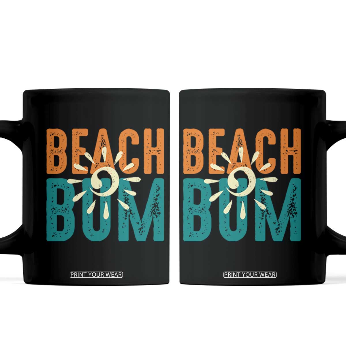 Funny Beach Bum Summer Vacation Coffee Mug Beach Life Sun Light TS11 Black Print Your Wear
