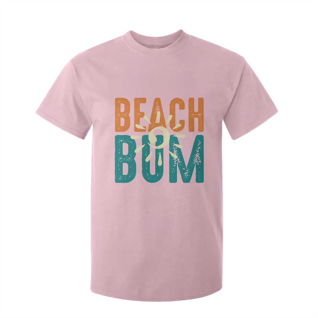 Funny Beach Bum Summer Vacation T Shirt For Kid Beach Life Sun Light TS11 Light Pink Print Your Wear