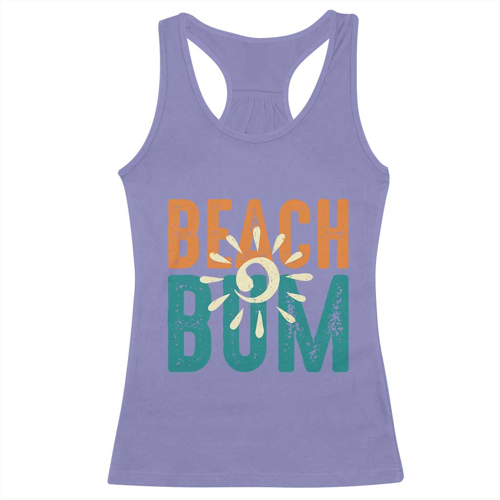 Funny Beach Bum Summer Vacation Racerback Tank Top Beach Life Sun Light TS11 Violet Print Your Wear