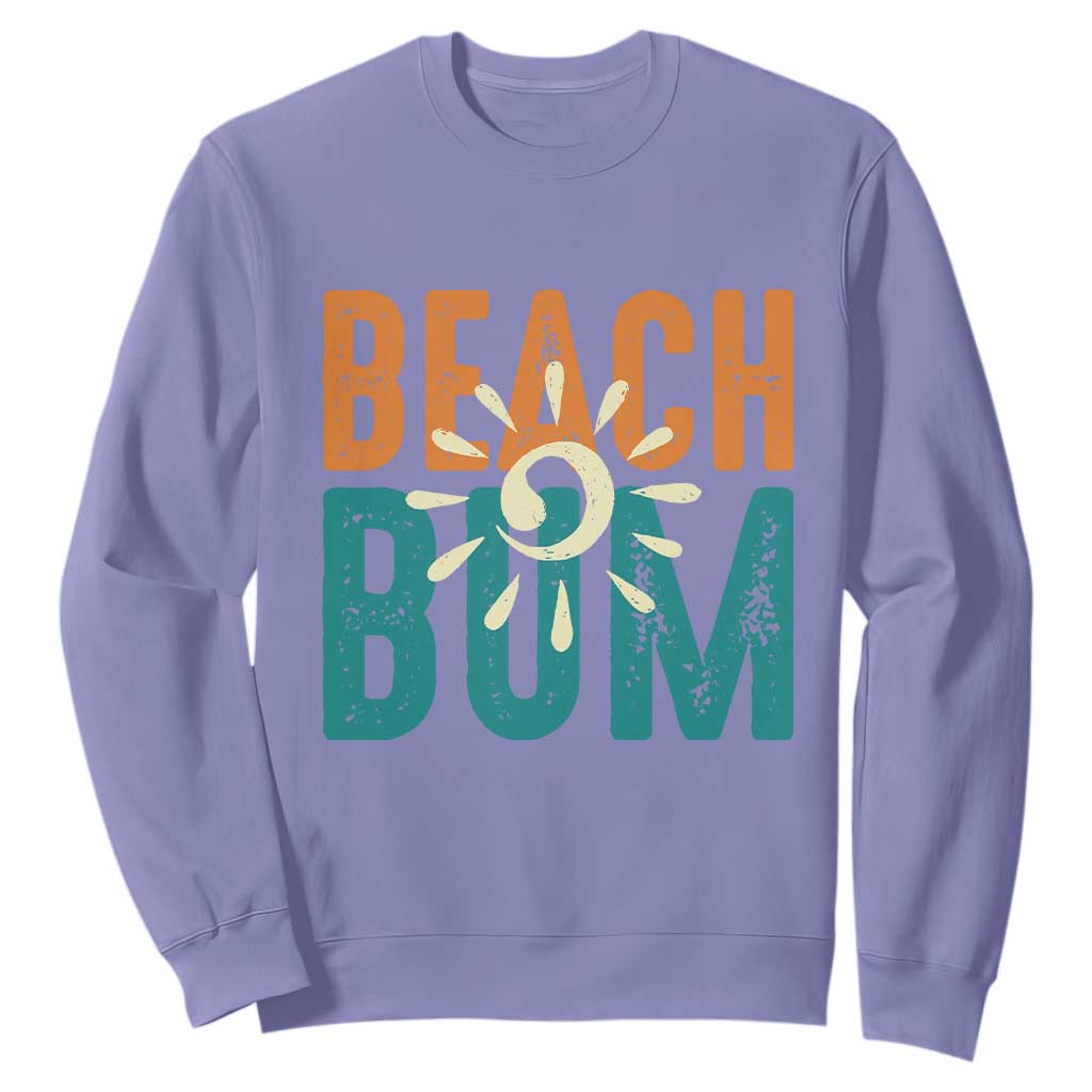 Funny Beach Bum Summer Vacation Sweatshirt Beach Life Sun Light TS11 Violet Print Your Wear
