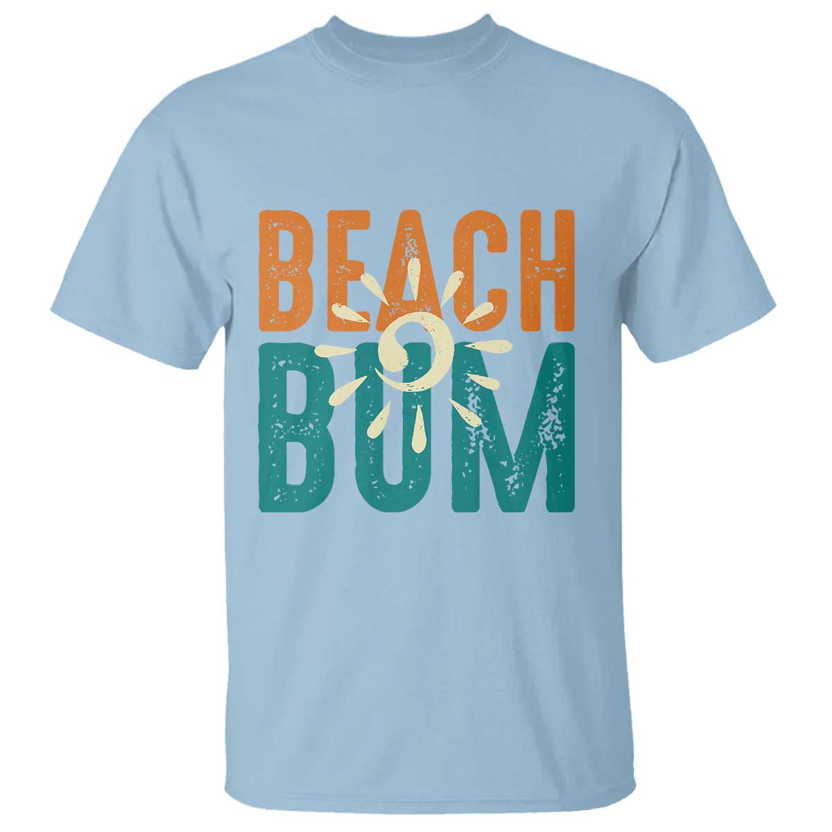 Funny Beach Bum Summer Vacation T Shirt Beach Life Sun Light TS11 Light Blue Print Your Wear
