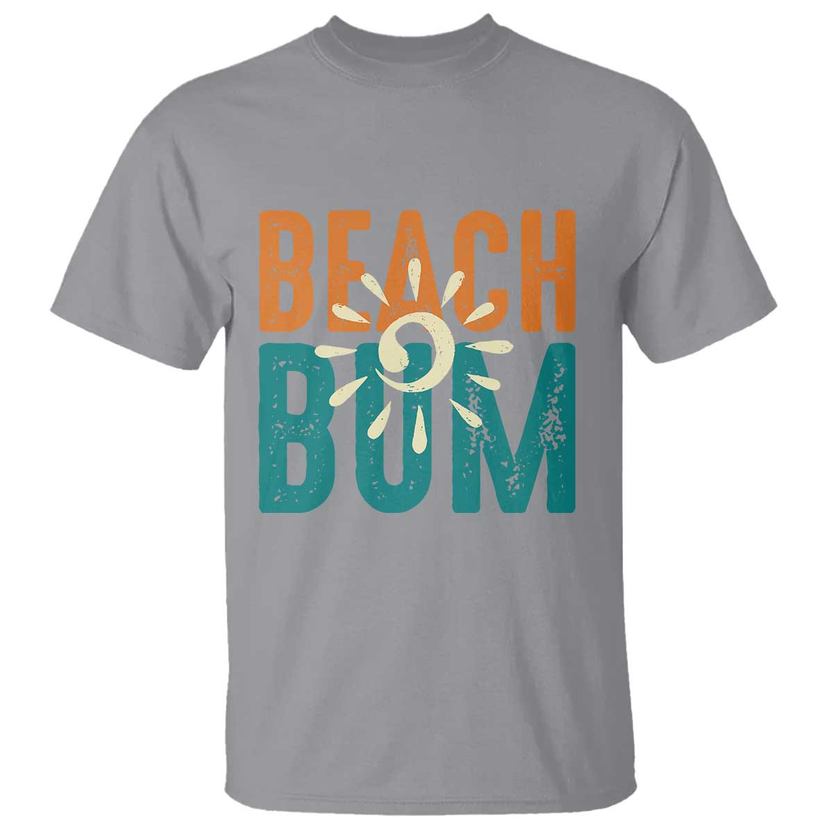 Funny Beach Bum Summer Vacation T Shirt Beach Life Sun Light TS11 Sport Gray Print Your Wear
