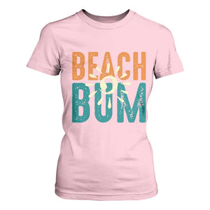 Funny Beach Bum Summer Vacation T Shirt For Women Beach Life Sun Light TS11 Light Pink Print Your Wear