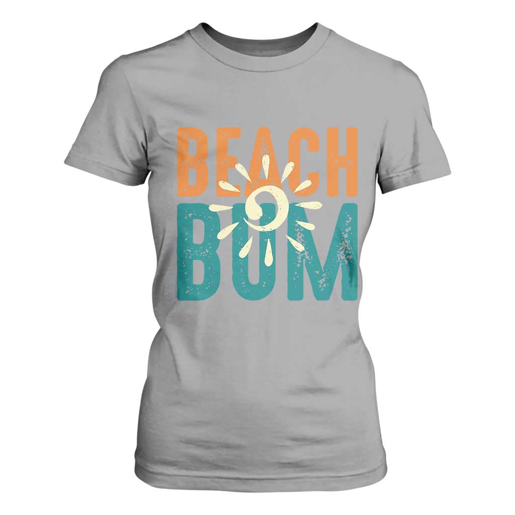 Funny Beach Bum Summer Vacation T Shirt For Women Beach Life Sun Light TS11 Sport Gray Print Your Wear
