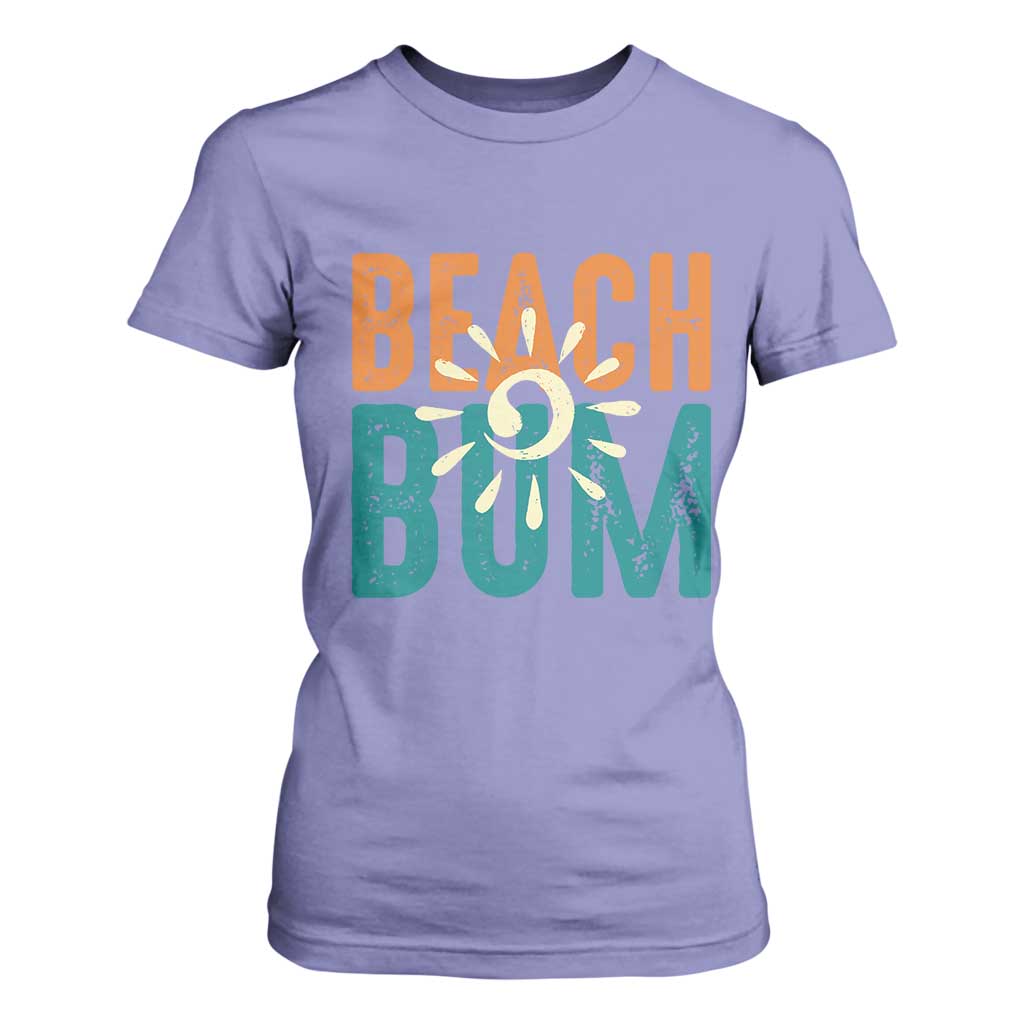 Funny Beach Bum Summer Vacation T Shirt For Women Beach Life Sun Light TS11 Violet Print Your Wear