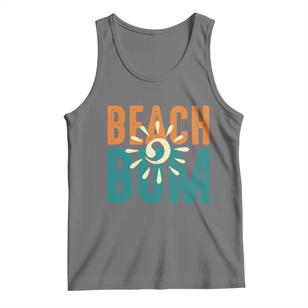 Funny Beach Bum Summer Vacation Tank Top Beach Life Sun Light TS11 Black Heather Print Your Wear