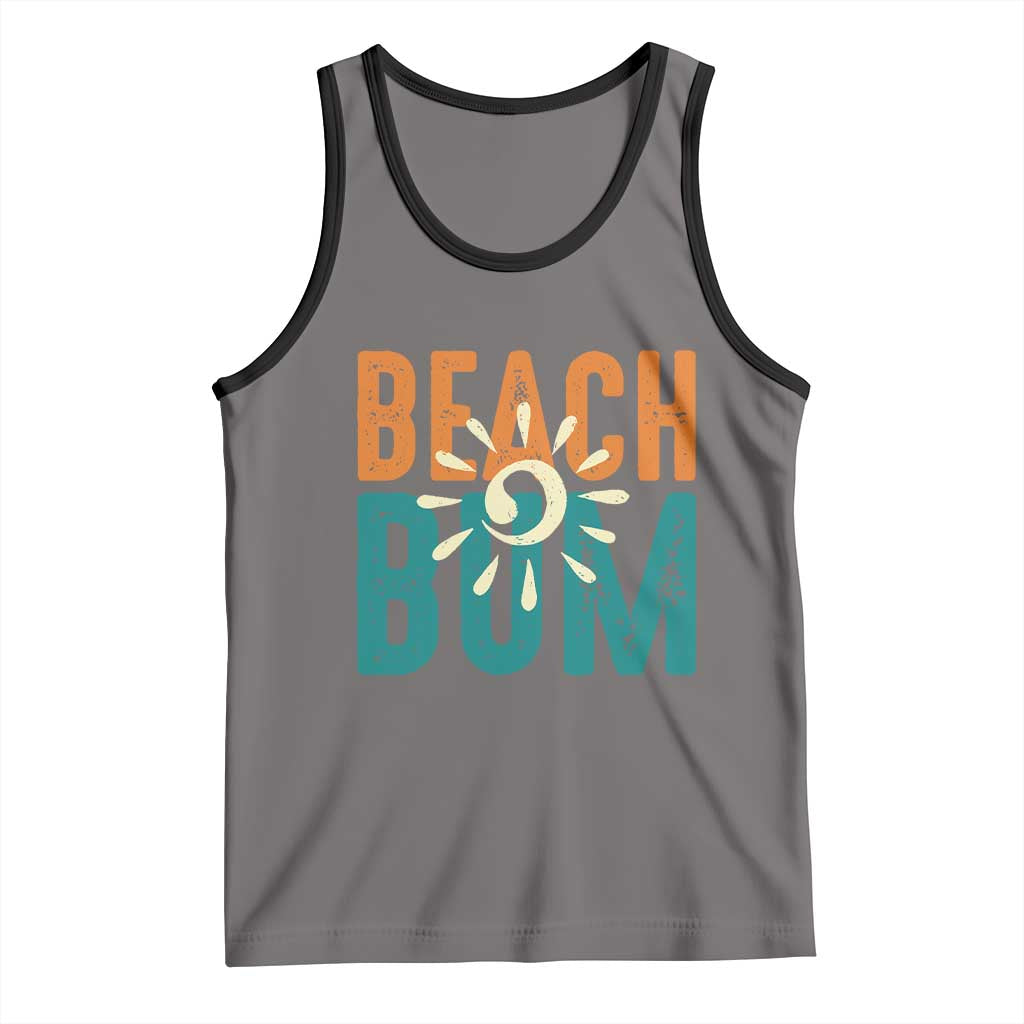 Funny Beach Bum Summer Vacation Tank Top Beach Life Sun Light TS11 Deep Heather Black Print Your Wear