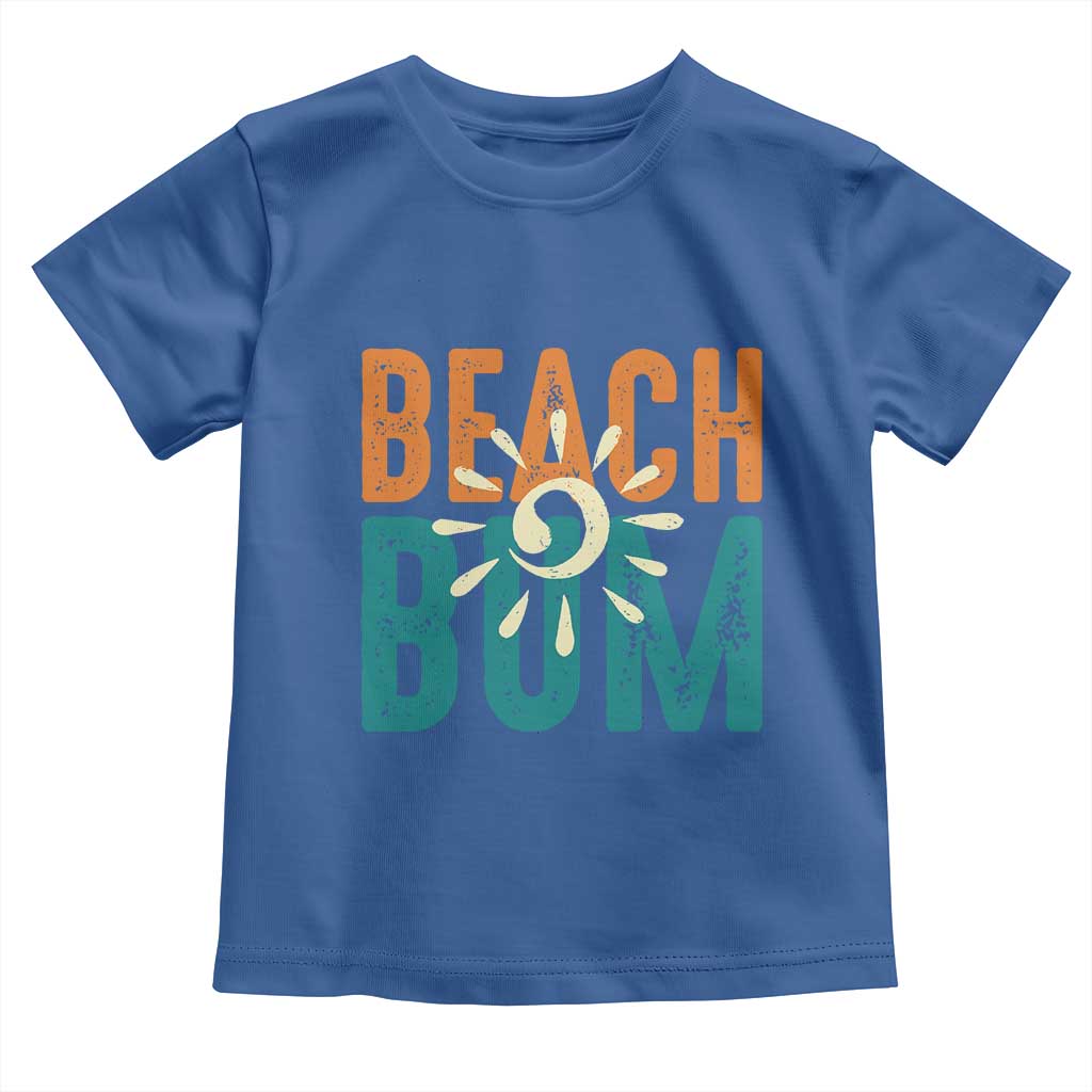 Funny Beach Bum Summer Vacation Toddler T Shirt Beach Life Sun Light TS11 Royal Blue Print Your Wear