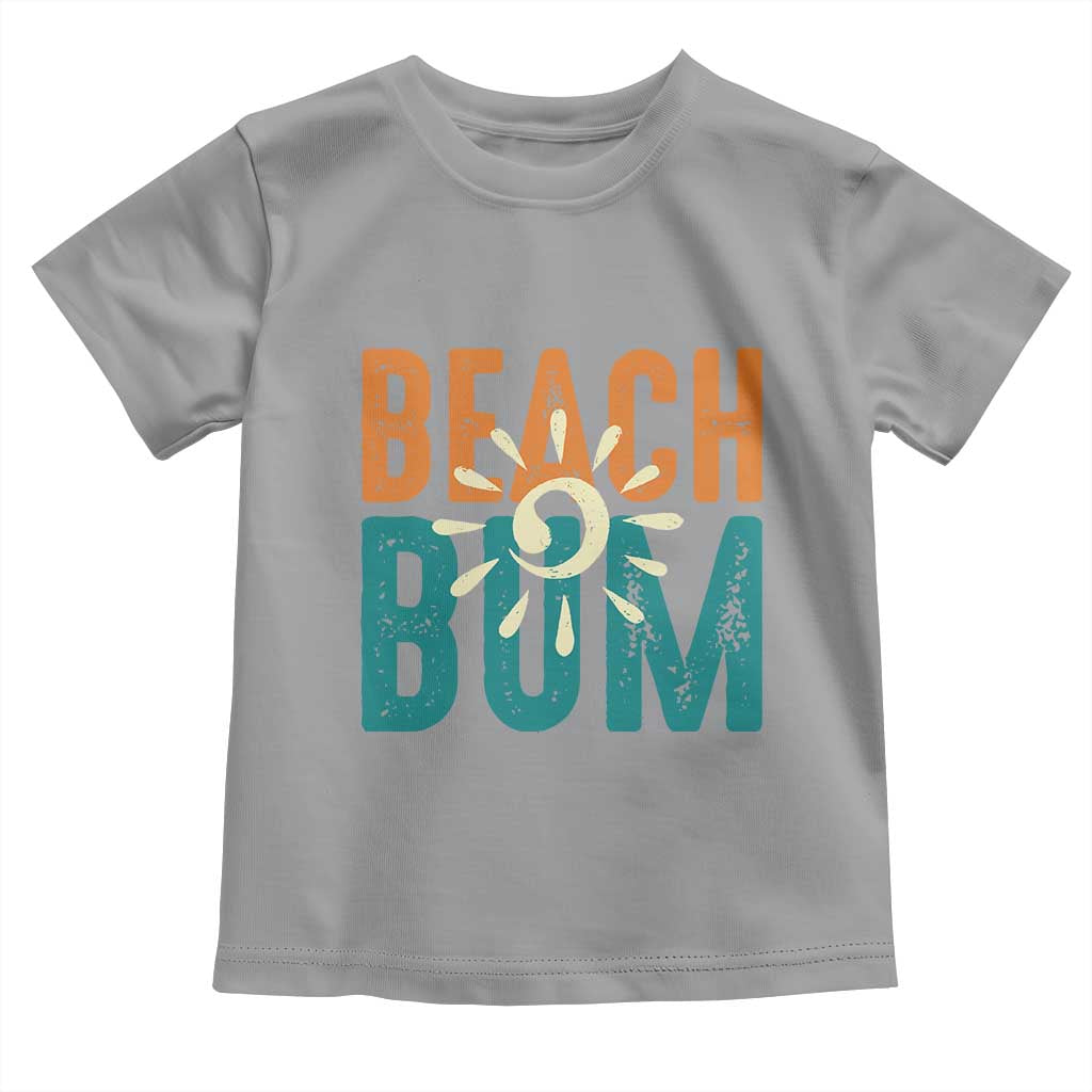 Funny Beach Bum Summer Vacation Toddler T Shirt Beach Life Sun Light TS11 Sport Gray Print Your Wear