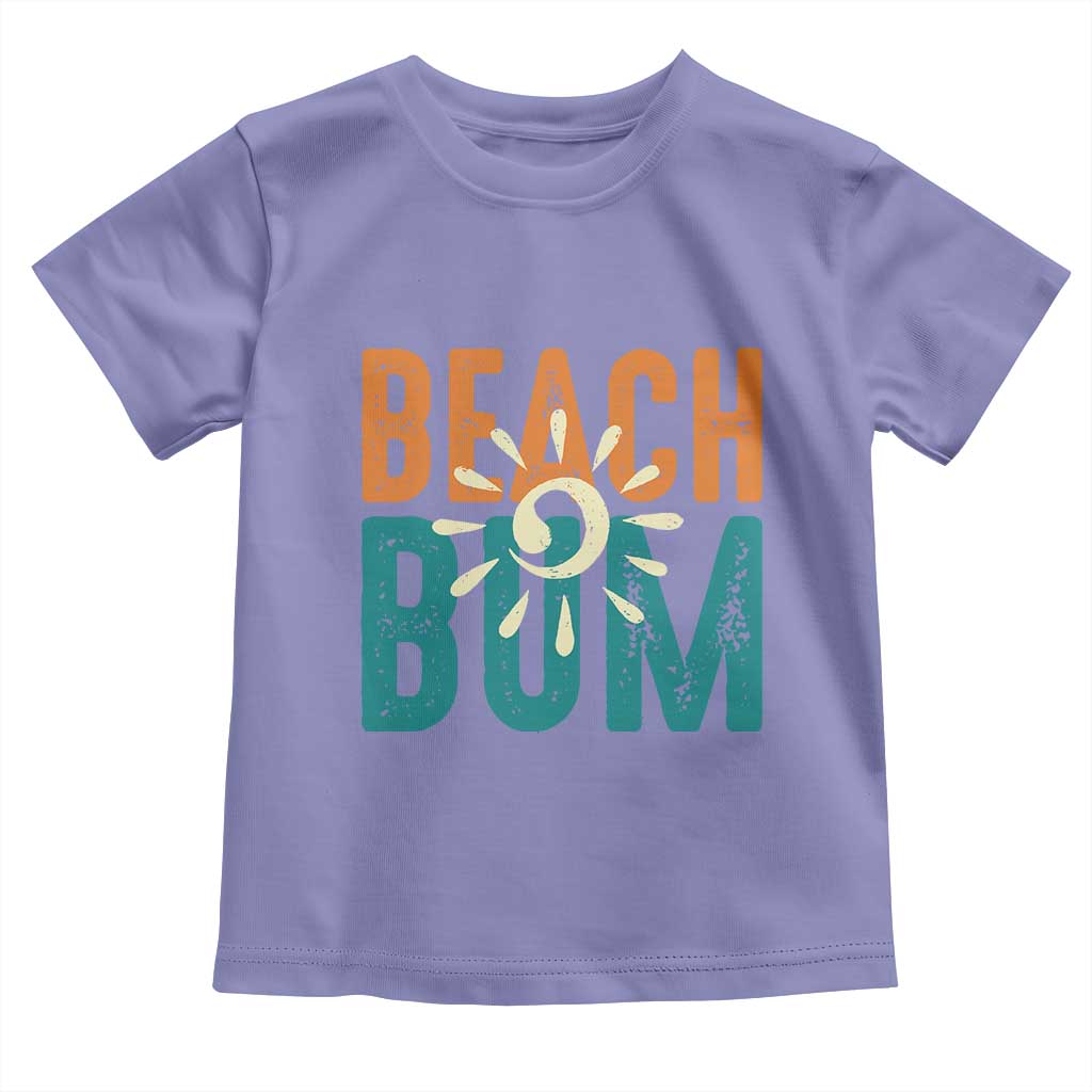 Funny Beach Bum Summer Vacation Toddler T Shirt Beach Life Sun Light TS11 Violet Print Your Wear