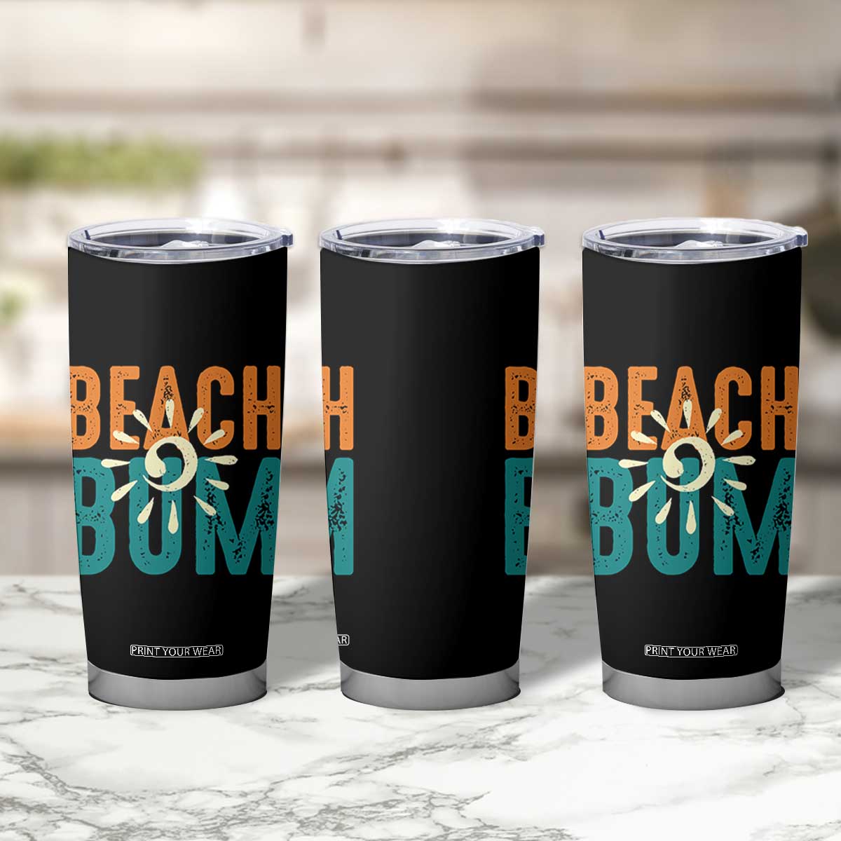 Funny Beach Bum Summer Vacation Tumbler Cup Beach Life Sun Light TS11 Print Your Wear