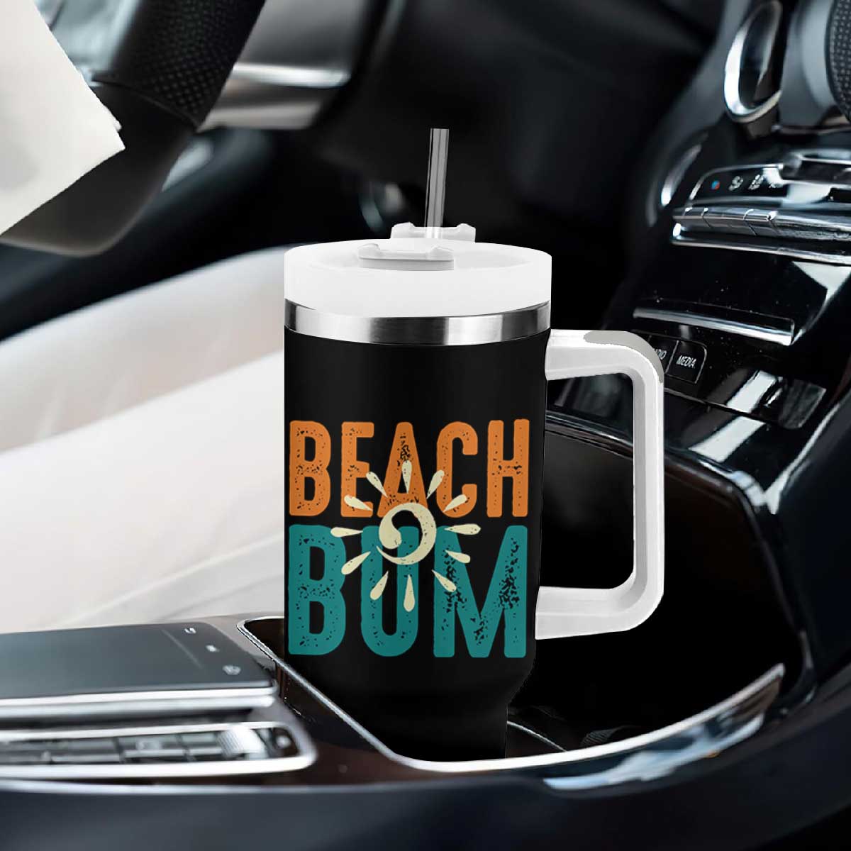 Funny Beach Bum Summer Vacation Tumbler With Handle Beach Life Sun Light TS11 Print Your Wear