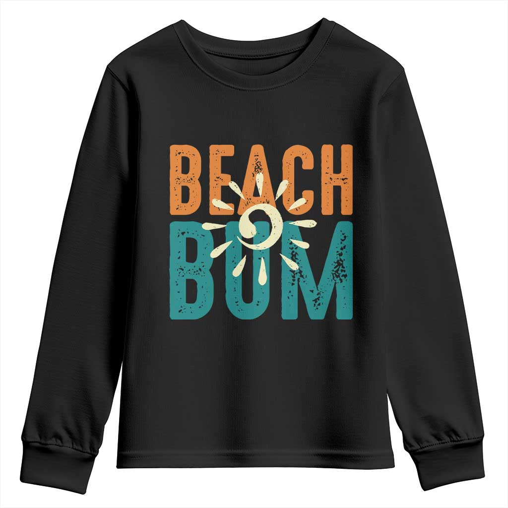 Funny Beach Bum Summer Vacation Youth Sweatshirt Beach Life Sun Light TS11 Black Print Your Wear