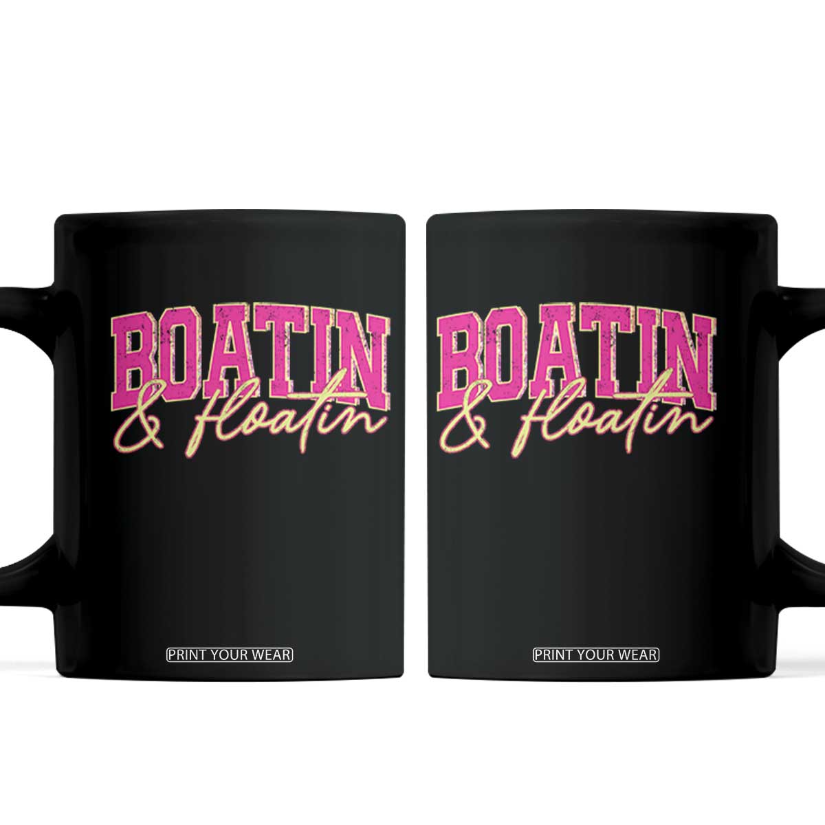 Funny Boating And Floatin Coffee Mug Summer Vacation Boat Lake Life TS11 Black Print Your Wear