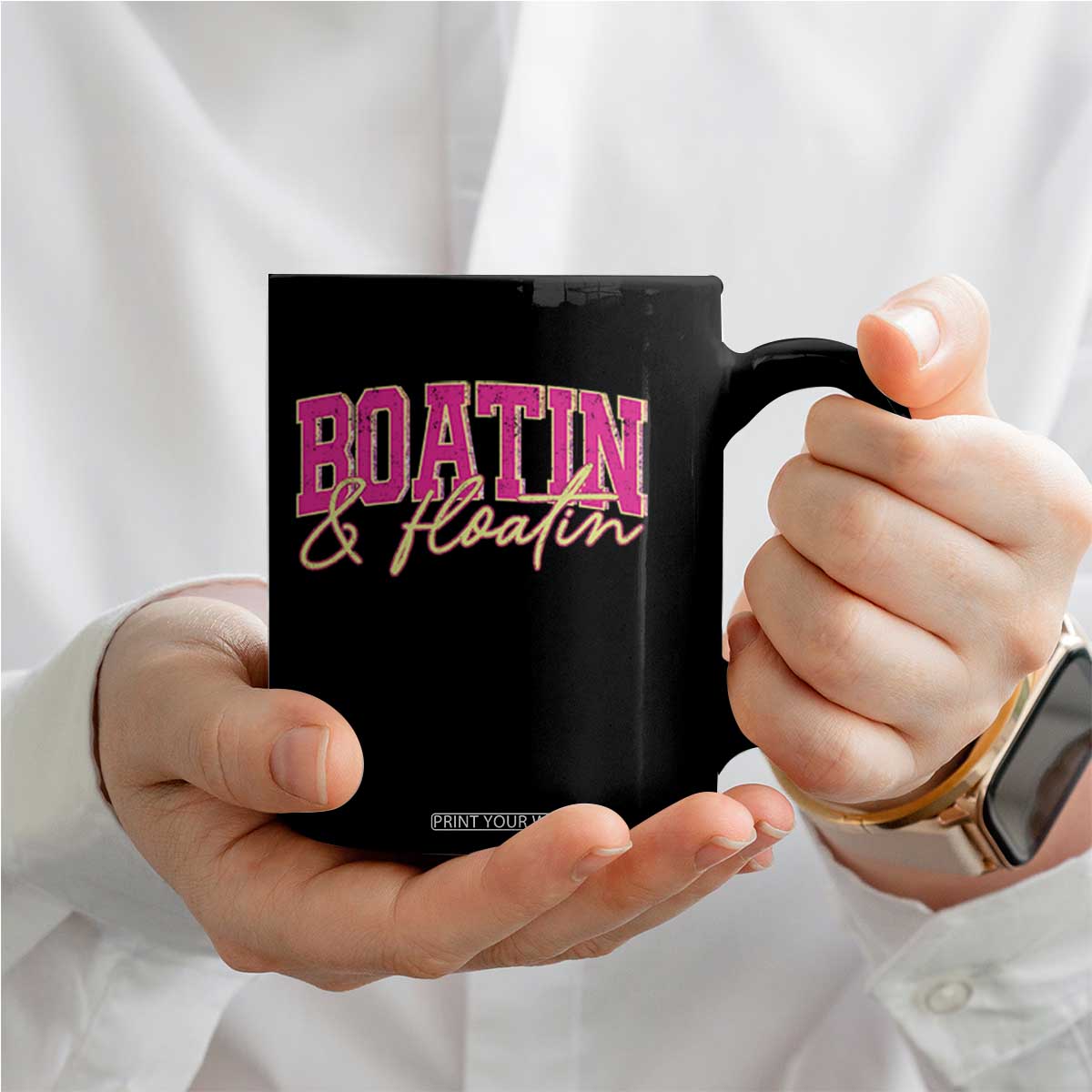 Funny Boating And Floatin Coffee Mug Summer Vacation Boat Lake Life TS11 Print Your Wear