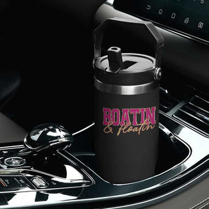 Funny Boating And Floatin Flip Straw Tumbler Summer Vacation Boat Lake Life TS11 Print Your Wear