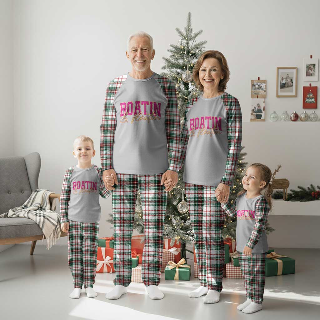 Funny Boating And Floatin Plaid Pajama Set Summer Vacation Boat Lake Life TS11 Christmas Plaid Print Your Wear