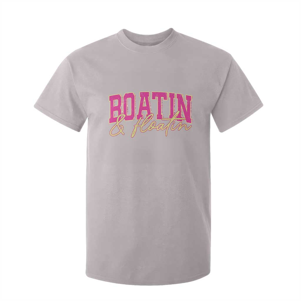 Funny Boating And Floatin T Shirt For Kid Summer Vacation Boat Lake Life TS11 Ice Gray Print Your Wear