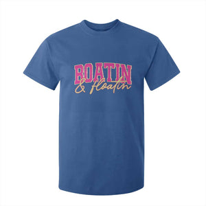 Funny Boating And Floatin T Shirt For Kid Summer Vacation Boat Lake Life TS11 Royal Blue Print Your Wear