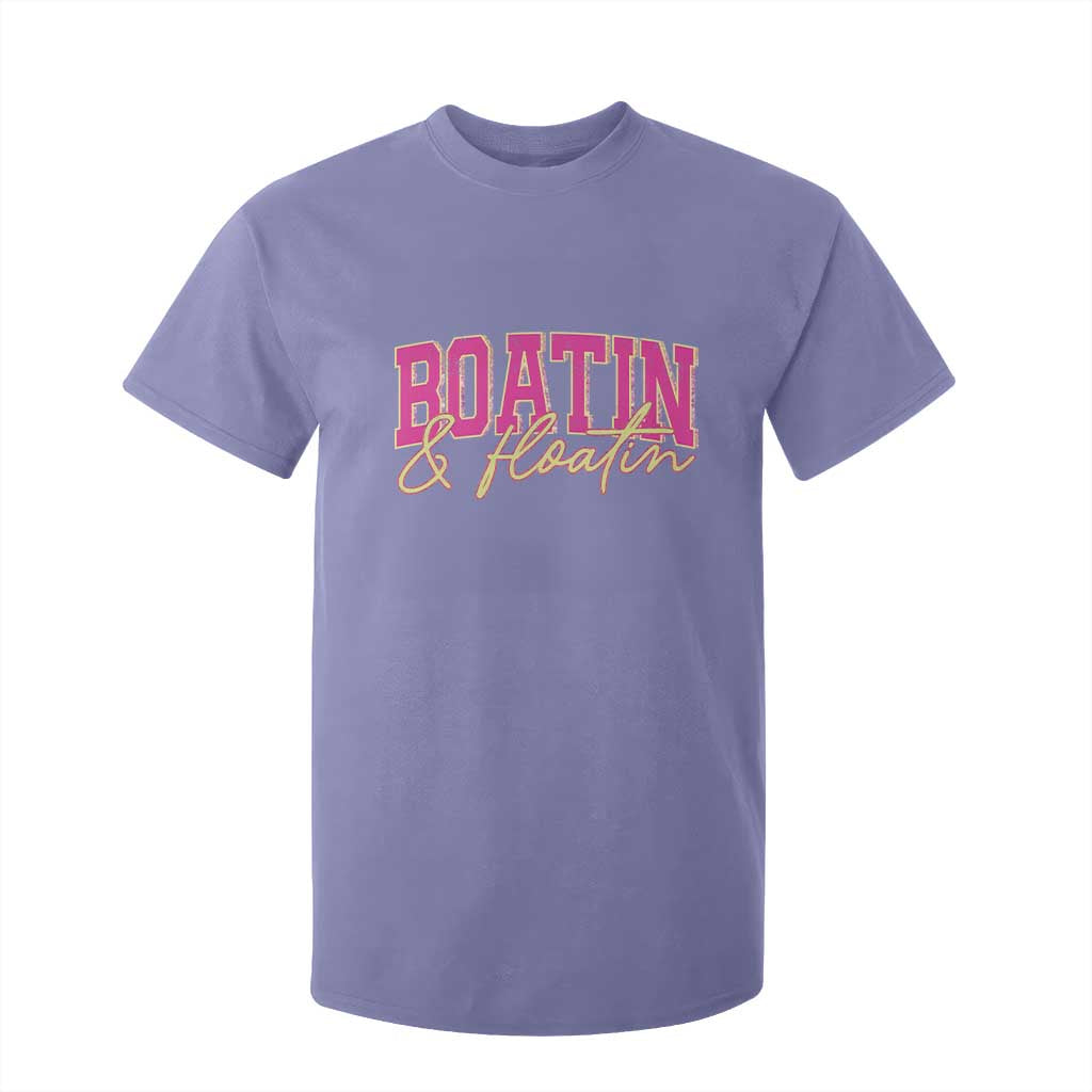 Funny Boating And Floatin T Shirt For Kid Summer Vacation Boat Lake Life TS11 Violet Print Your Wear