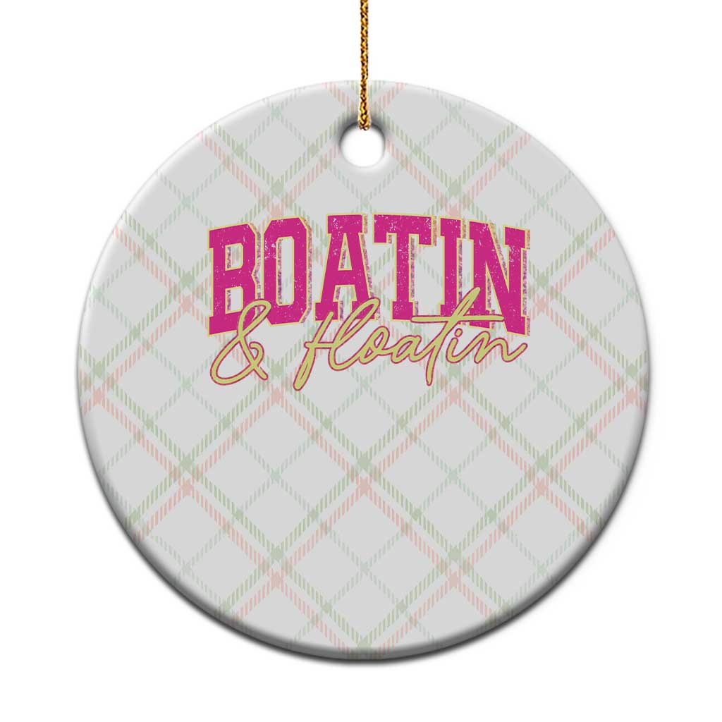 Funny Boating And Floatin Ceramic Ornament Summer Vacation Boat Lake Life TS11 1pc Christmas Plaid Print Your Wear
