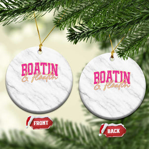 Funny Boating And Floatin Ceramic Ornament Summer Vacation Boat Lake Life TS11 1pc White Marble Print Your Wear