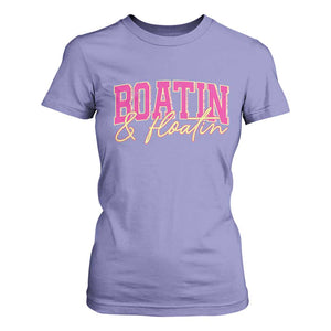 Funny Boating And Floatin T Shirt For Women Summer Vacation Boat Lake Life TS11 Violet Print Your Wear