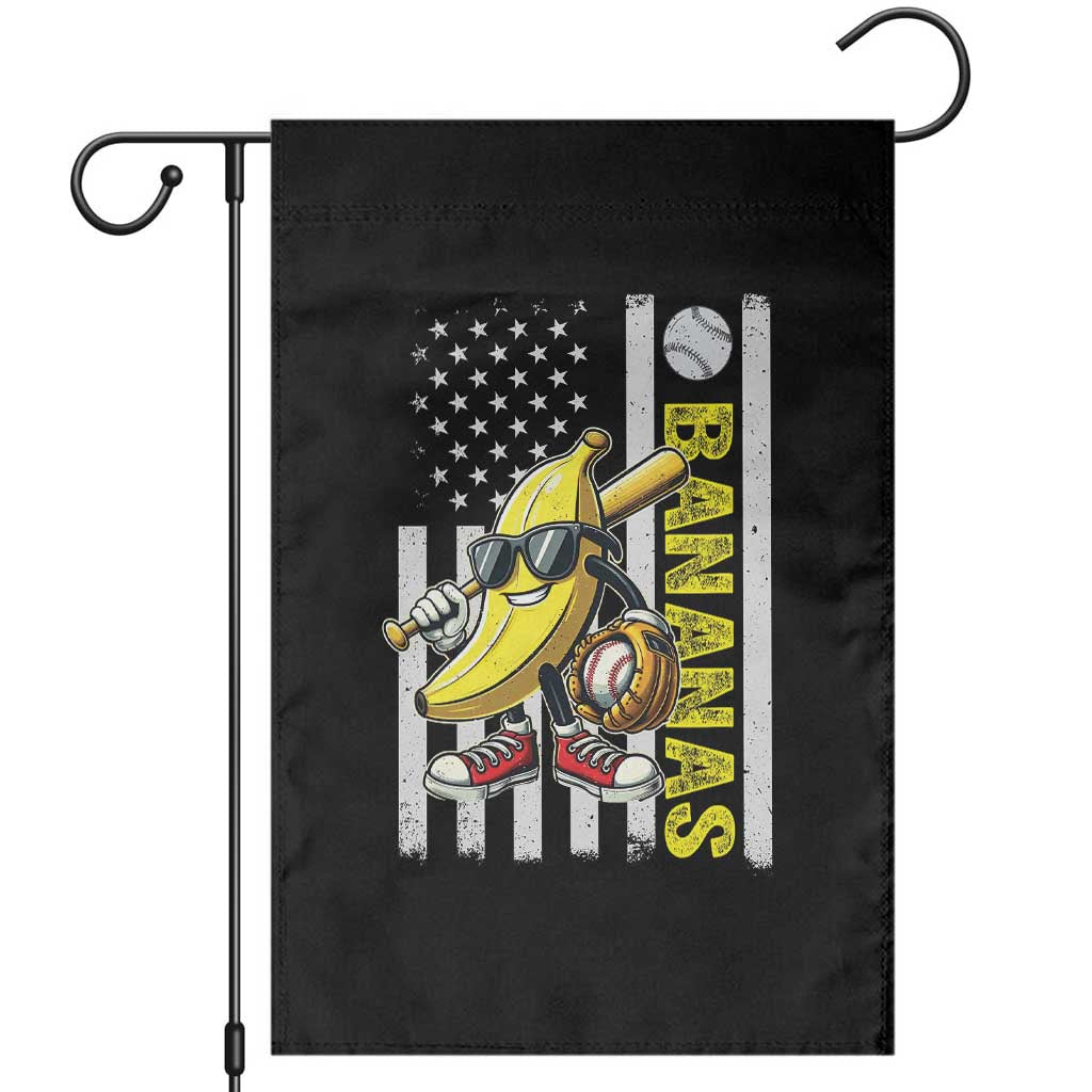 Funny Bananas Lover Baseball Vintage American Flag Garden Flag TS11 Black Print Your Wear