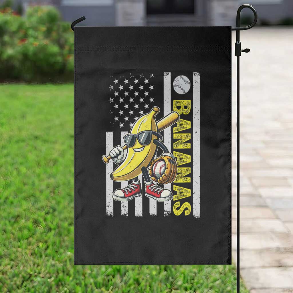 Funny Bananas Lover Baseball Vintage American Flag Garden Flag TS11 Print Your Wear